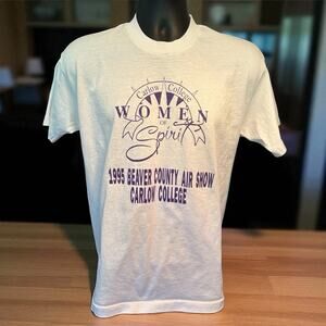 Vintage T Shirt Carlow College 1995 Beaver County Air Show Pennsylvania Sz Large
